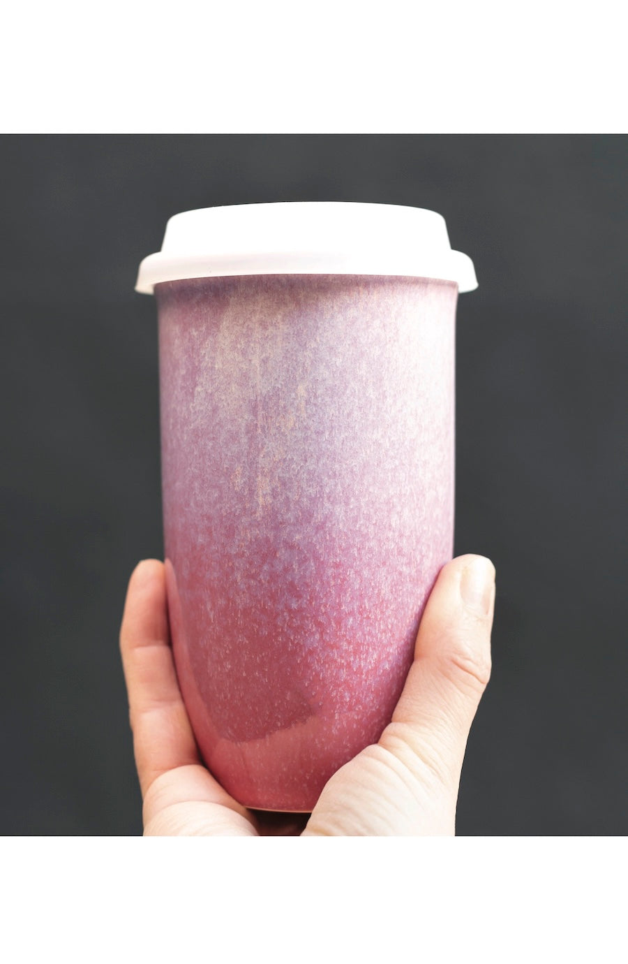 pink ceramic-coffee-travel-mug