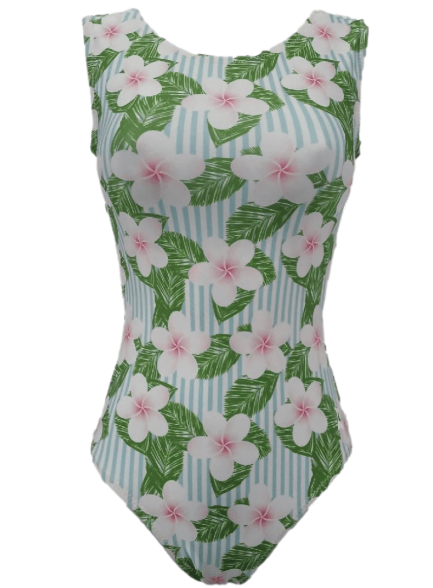 Plumeria Passion Gymnastics Leotard for Girls - Foxy’s