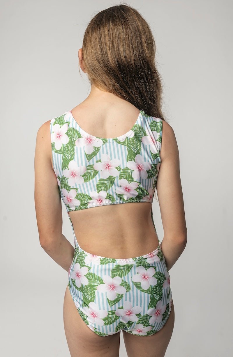 Plumeria Passion Gymnastics Leotard for Girls - Foxy’s