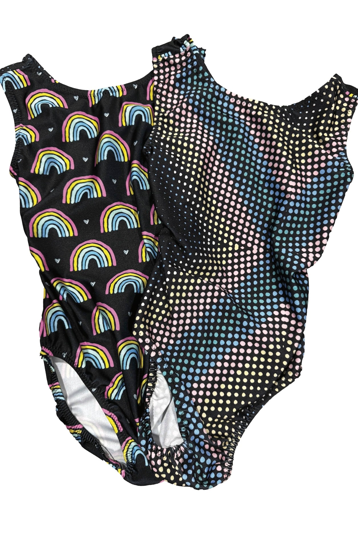 Rainbow Ellipses Gymnastics Leotard - VICE VERSA Foxy's Leotards - Choose Your Style! - Foxy’s