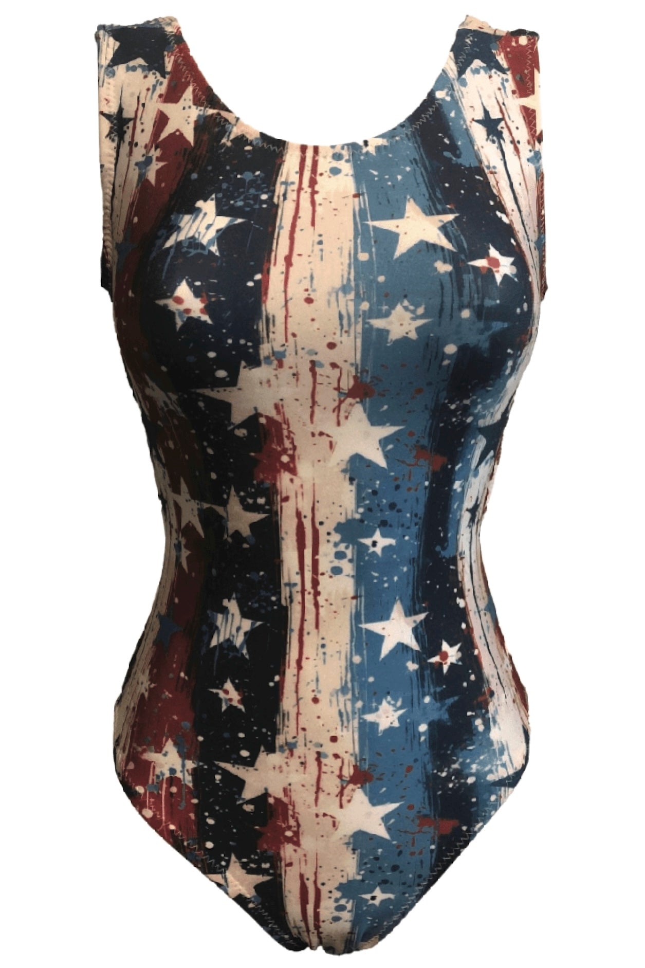 Rustic Stars Gymnastics Leotard - USA Made Foxy's Leo for Girls & Teens - Foxy’s