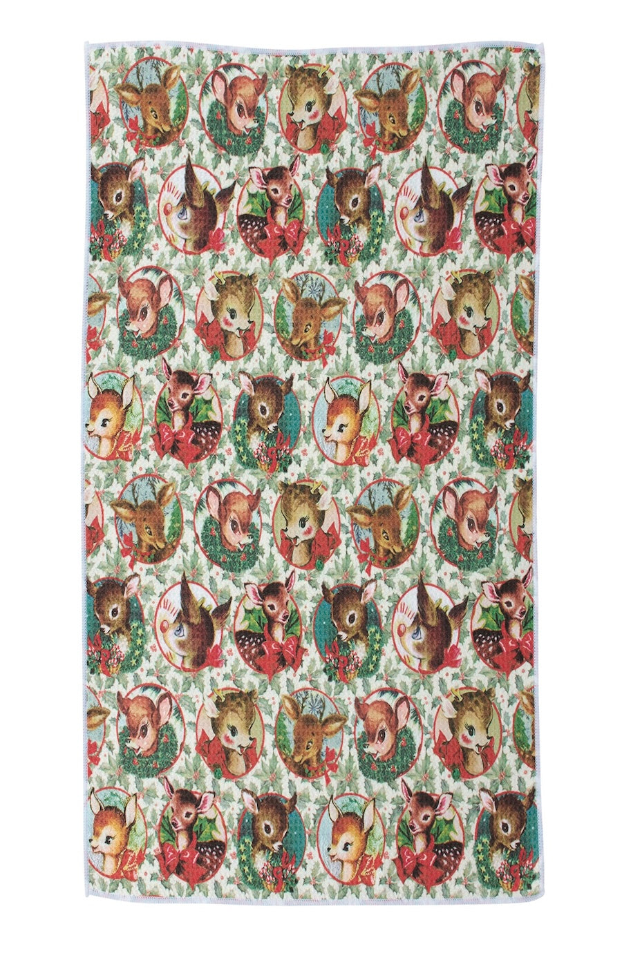 reindeer retro Christmas kitchen towel