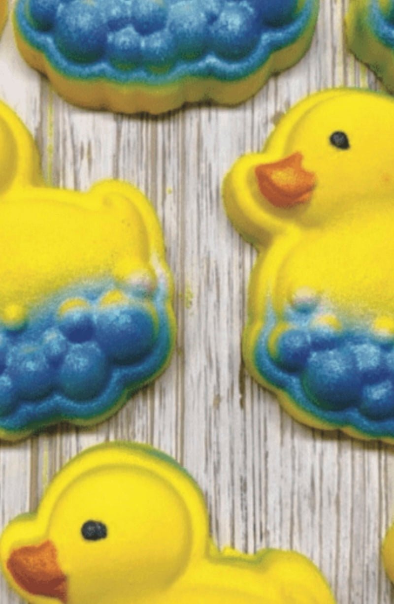 Rubber Ducky Bath Bomb - Fun, Scented & Hand - Painted | Fizz Soakery - Foxy’s