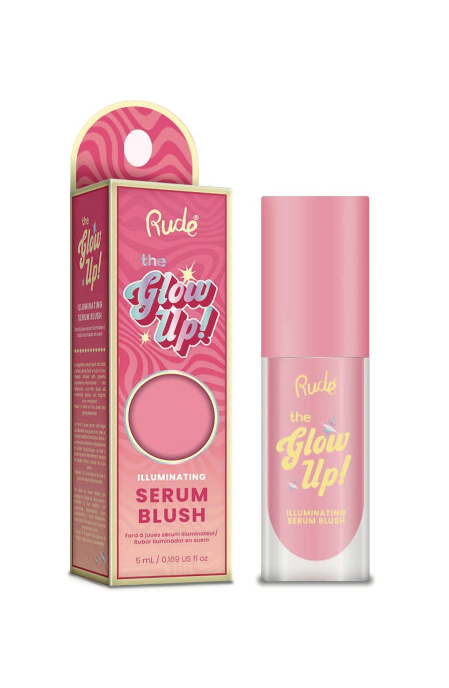 pink rude cosmetics serum blush