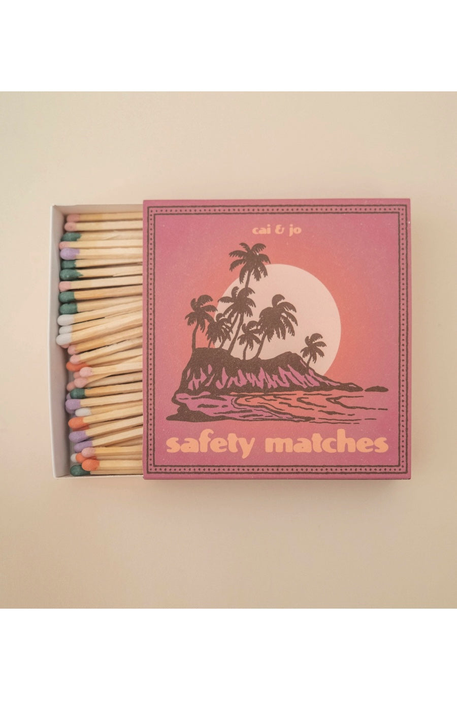 Tropical Vintage Sunset Matchbox