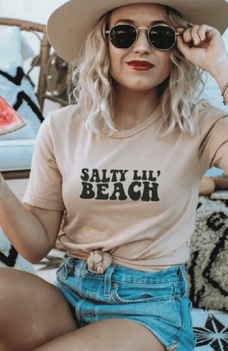 Salty Lil Beach T-Shirt - Super Soft & Comfy - Adult Sizes - Foxy’s