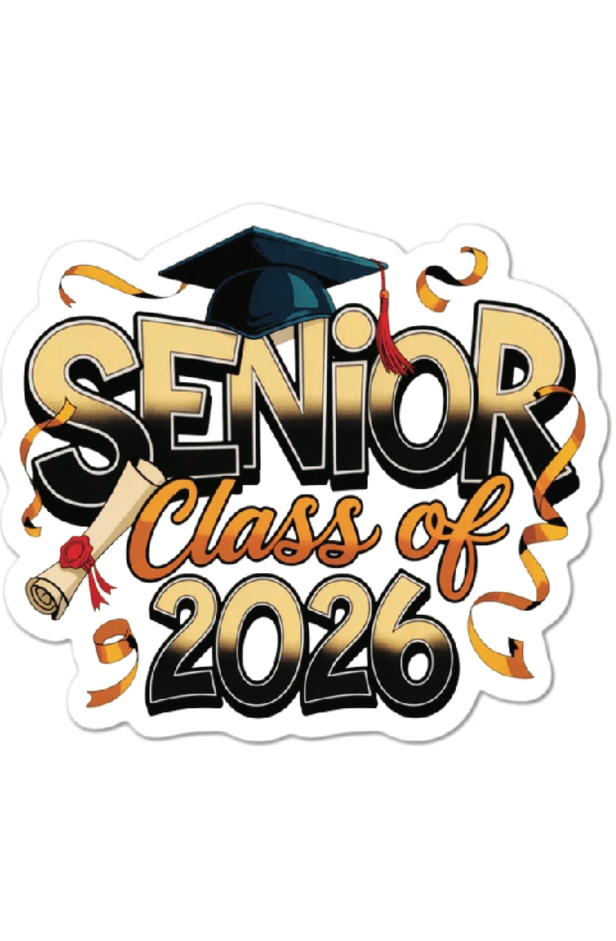 Senior Class of 2026 Waterproof Sticker - Foxy’s