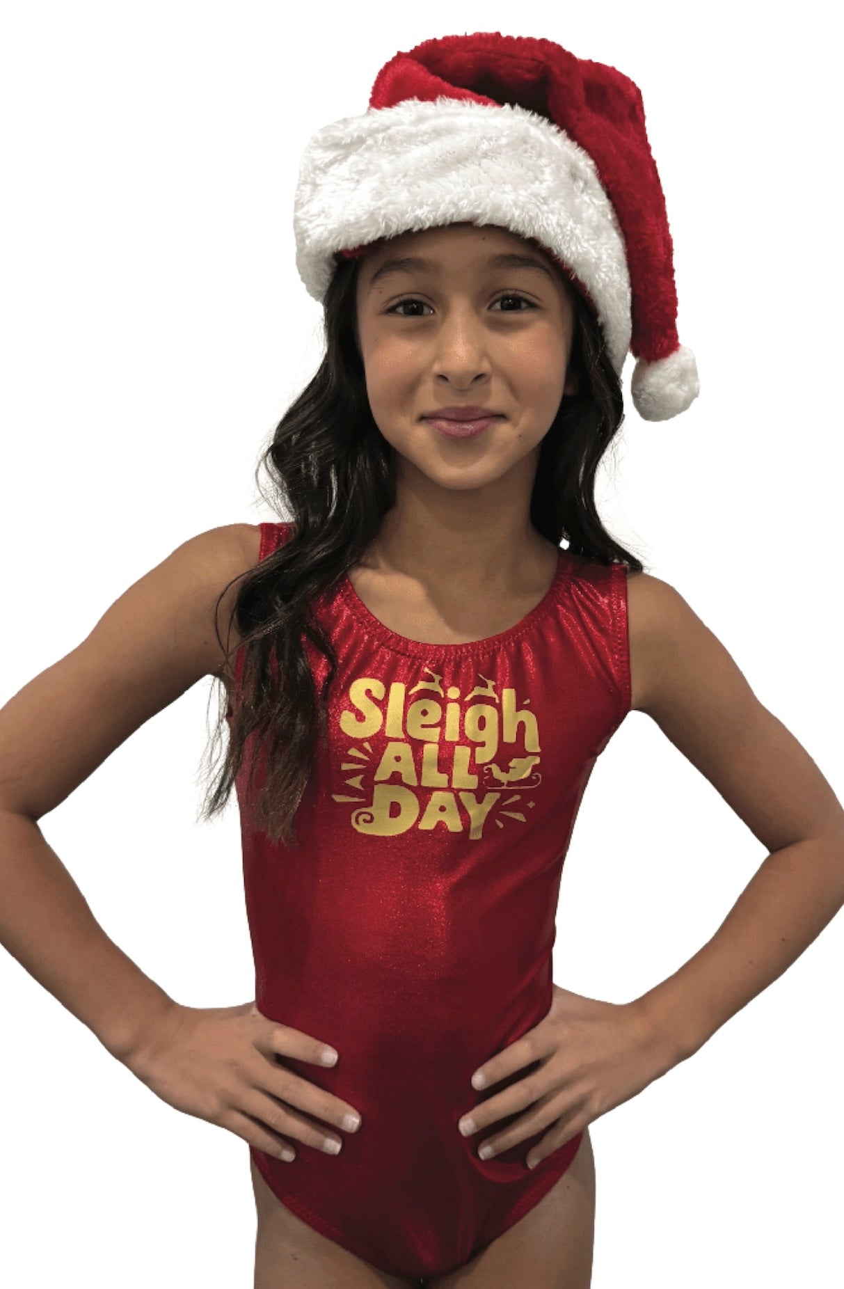 Sleigh All Day Red Mystique Christmas Leotard - Foxy’s