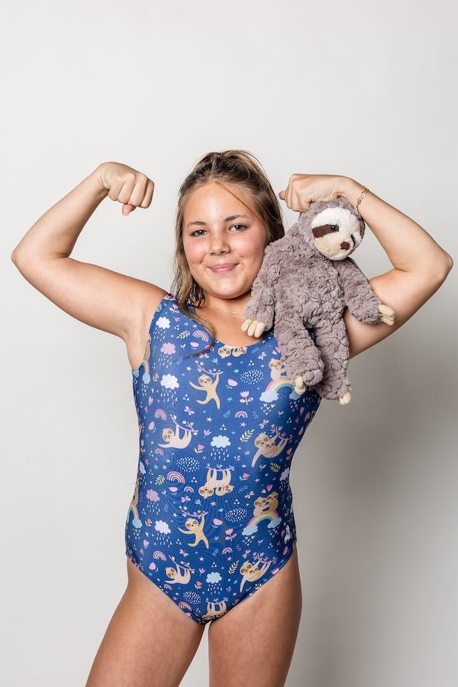 Sloth Love Leotard - Gymnastics Leotard for Girls - Foxy's Leos - Made in USA - Foxy’s