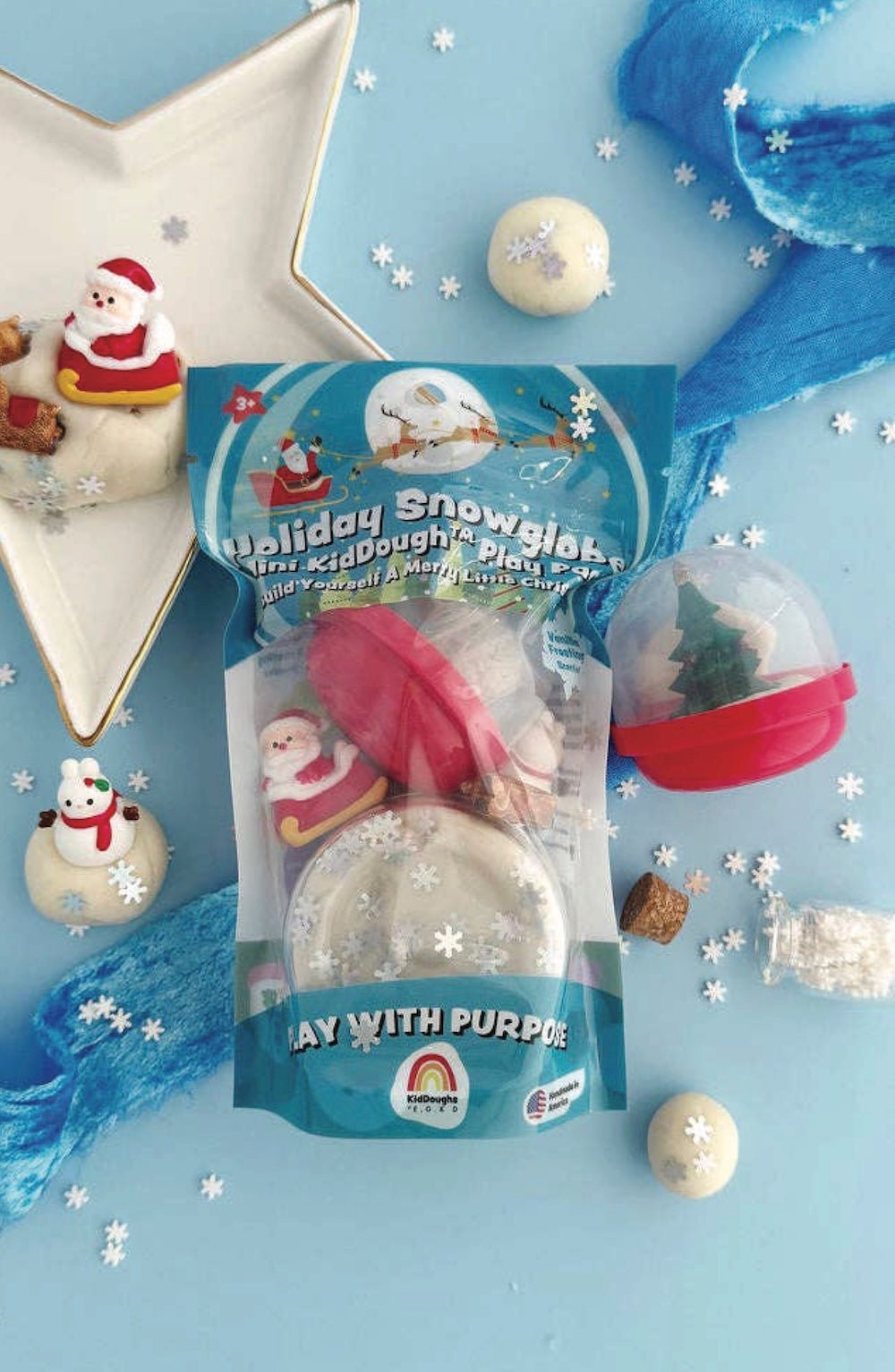 Holiday Snowglobe Mini KidDough Play Pack - Foxy’s