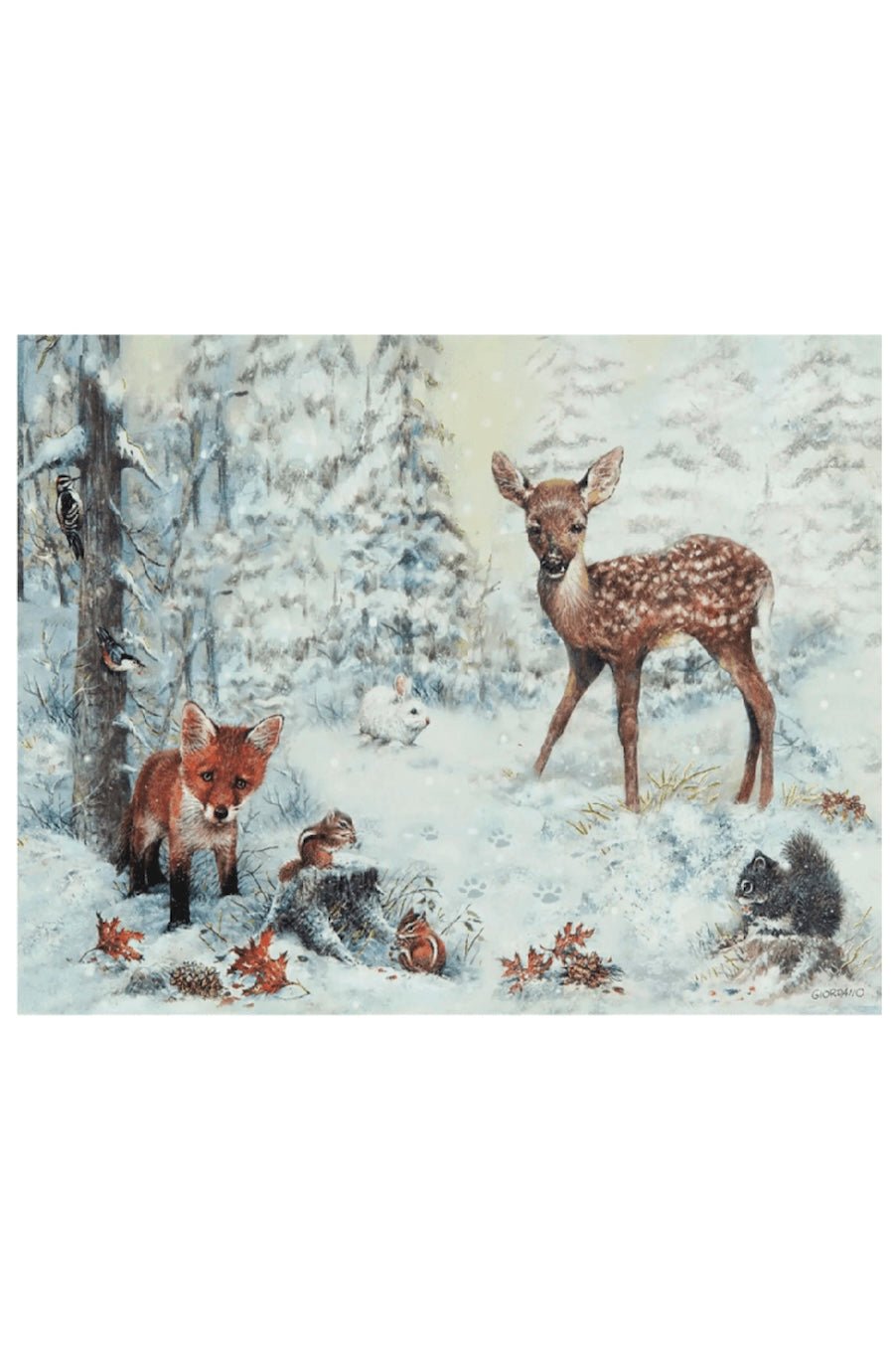 Snowy Forest Deluxe Holiday Boxed Cards - Foxy’s
