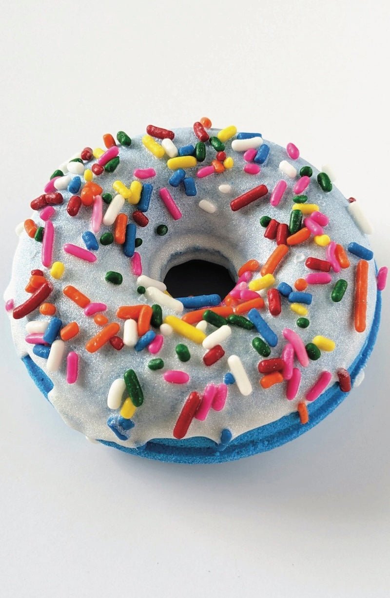 Birthday Cake Doughnut Bath Bomb - Sweet Treat for a Fun, Foamy Bath! - Foxy’s