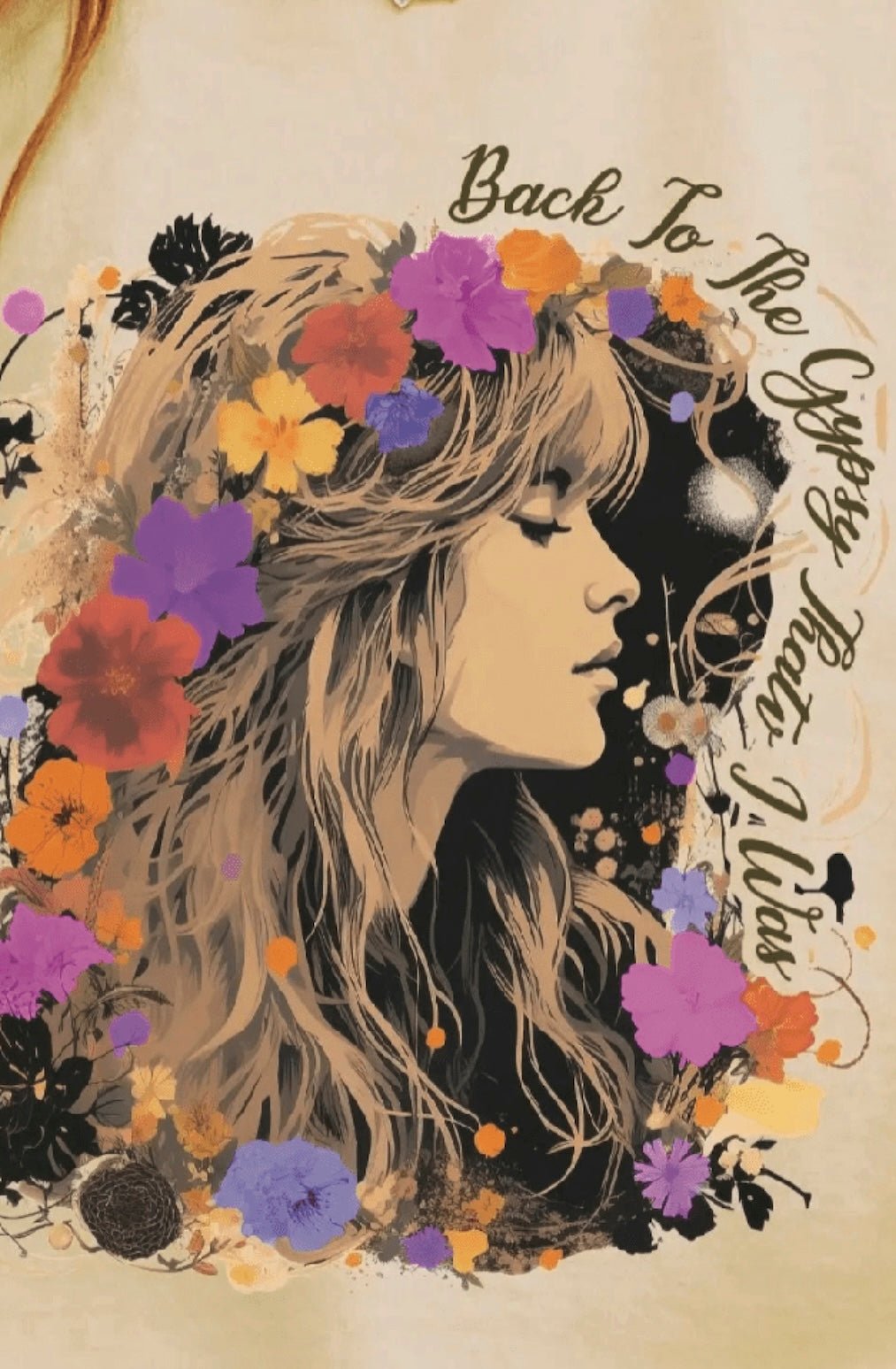 Stevie Nicks Upcycled T-Shirt Hippie Boho Concert - Foxy’s