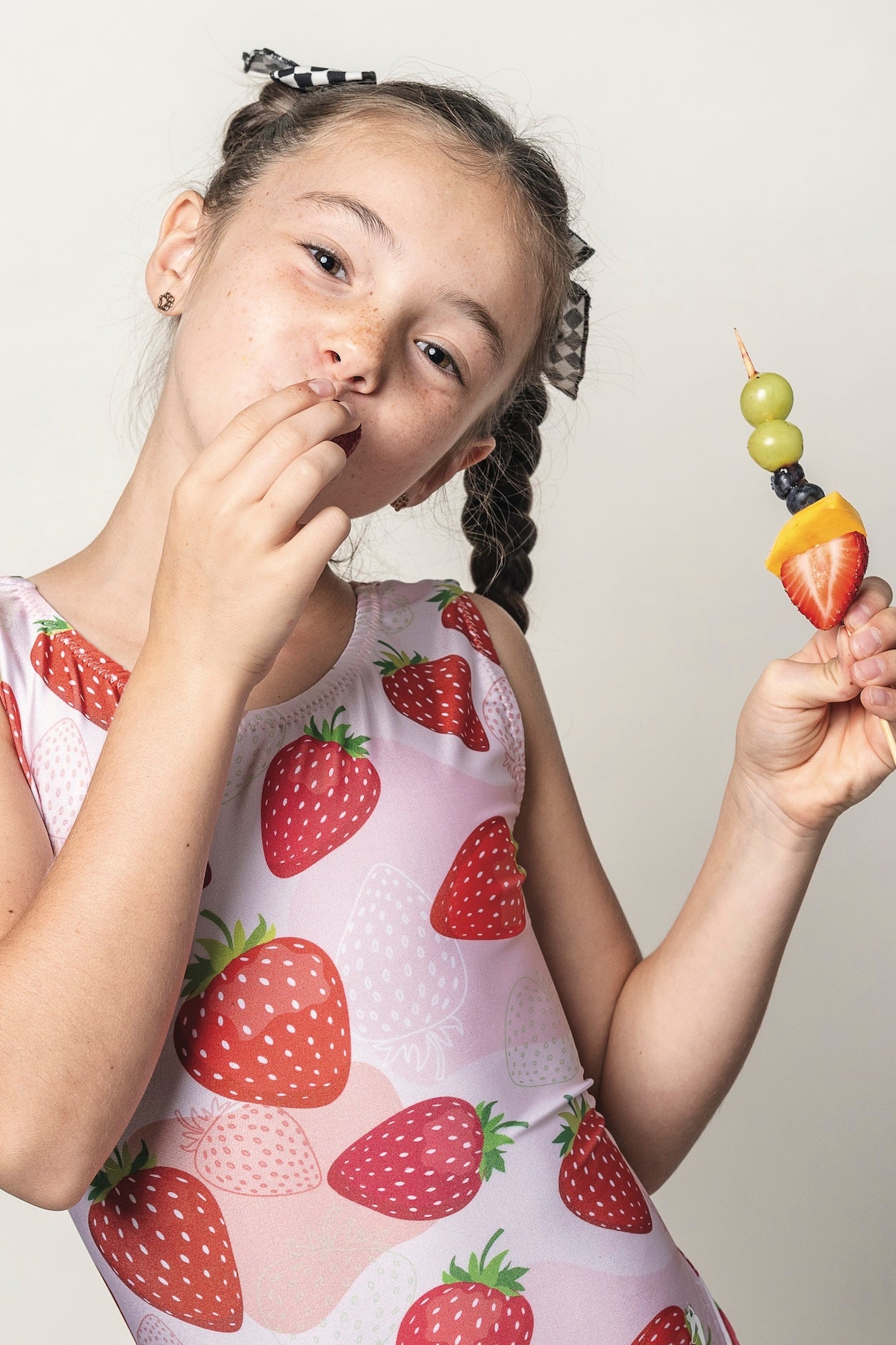 Strawberries & Cream Gymnastics Leotard - Girls Dance Leotard - Foxy's Leos - Foxy’s