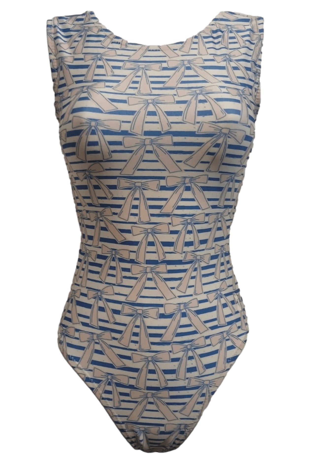 Knot Your Average Bow Leotard - Gymnastics & Dance - Pink & Navy Stripes (More Coming Soon) - Foxy’s