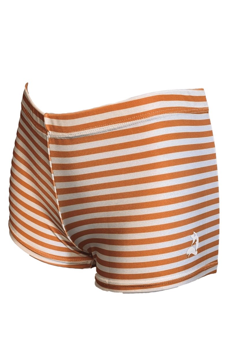 Striped Orange Performance Shorts - Foxy’s