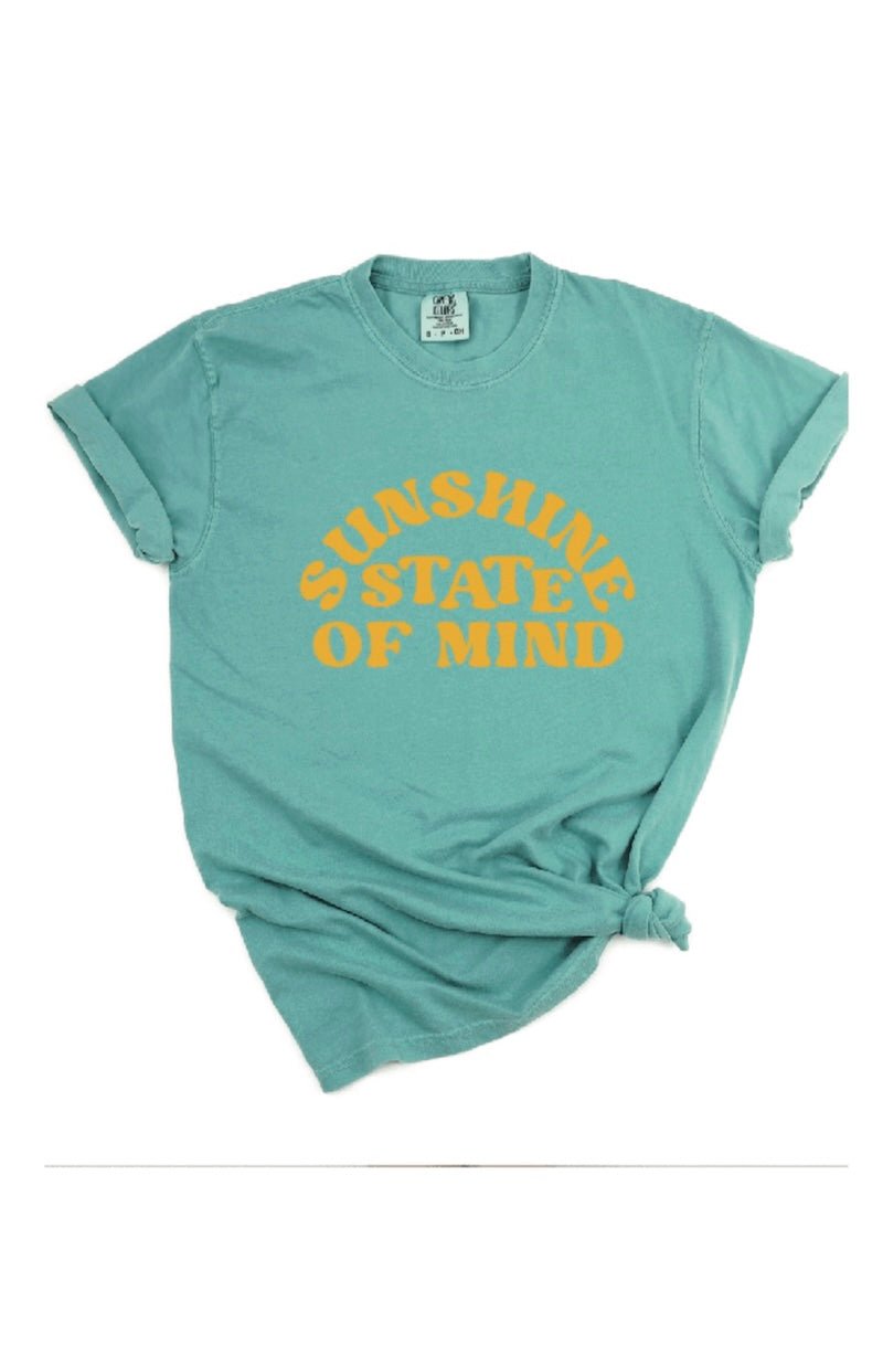 Sunshine State of Mind Girls Tee - Teal Summer T-Shirt | Foxy's - Foxy’s