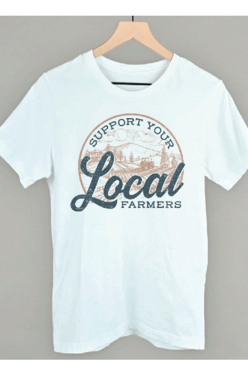 Support Your Local Farmers T-Shirt - Unisex - S & M Sizes! 🌱 - Foxy’s