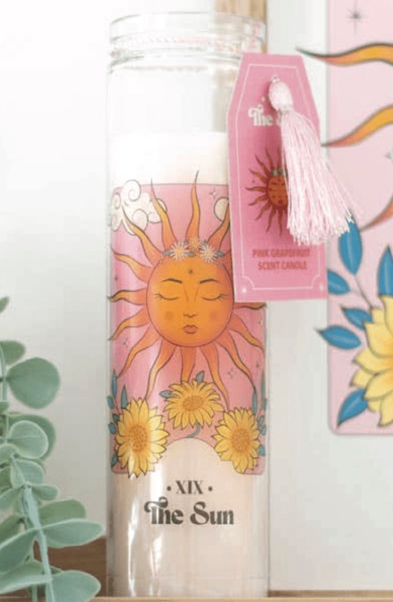 Pink Grapefruit Candle - The Sun Tube Candle - Energizing Scent & Warm Glow! - Foxy’s