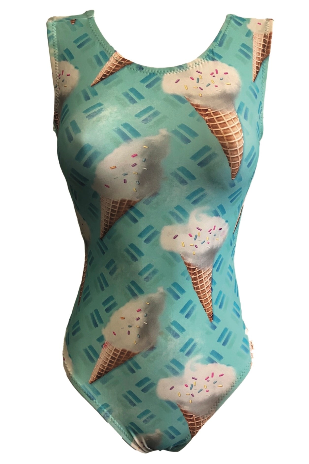 Cotton Candy Ice Cream Leotard - Foxy's Leos for Gymnastics & Dance - Made in USA! - Foxy’s