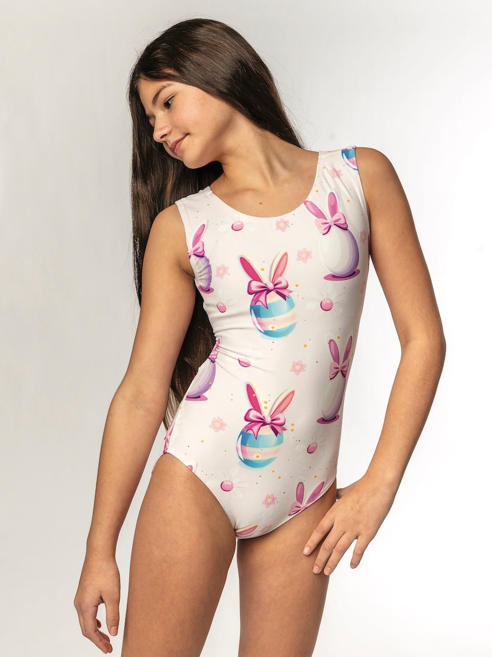 Ultra Soft Easter Egg Ears Gymnastics Leotard - Foxy’s