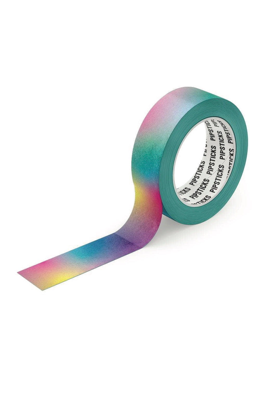 Roll of colorful tape on a white background