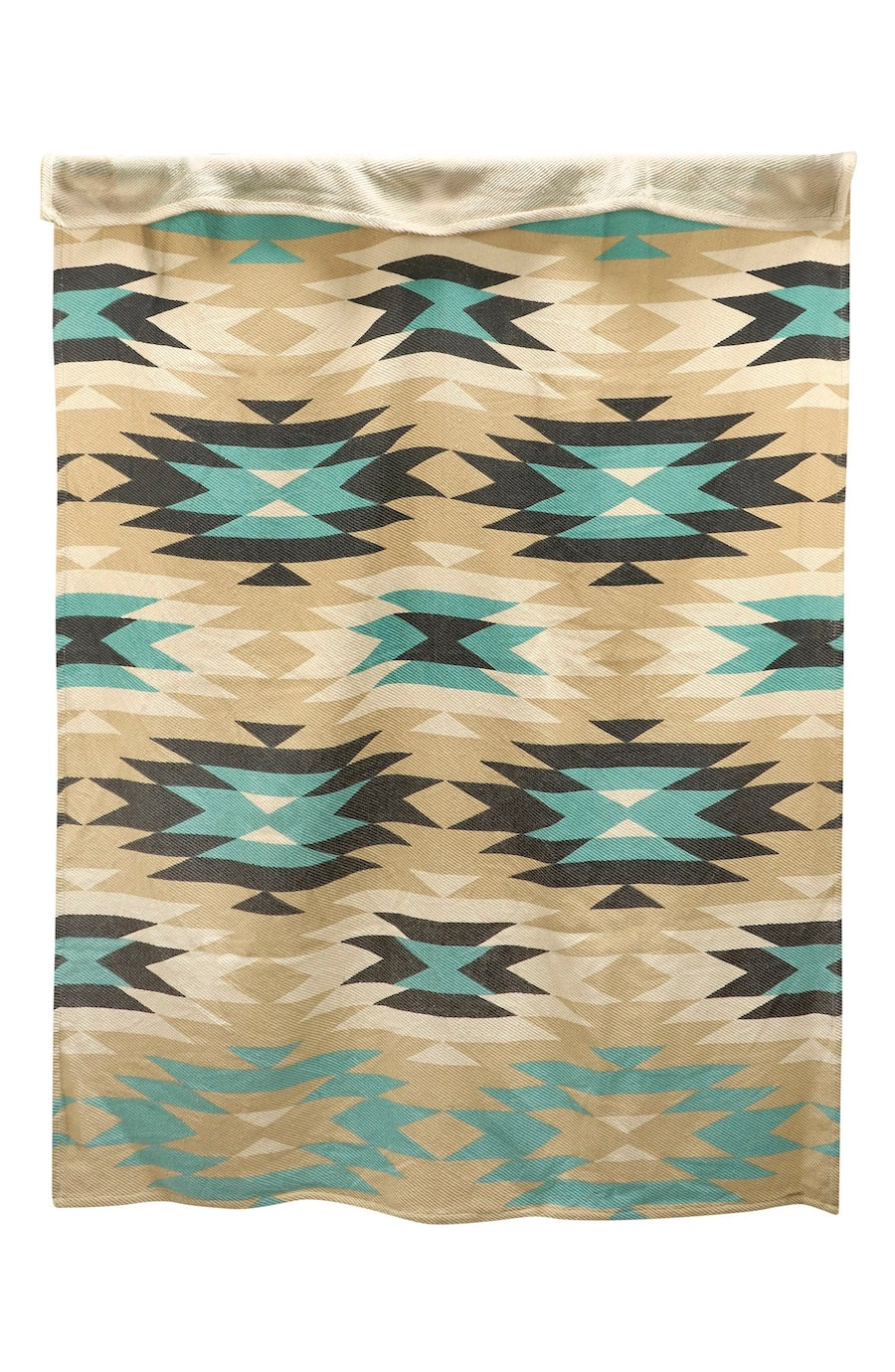 tyrquoise and beige aztec western blanket throw