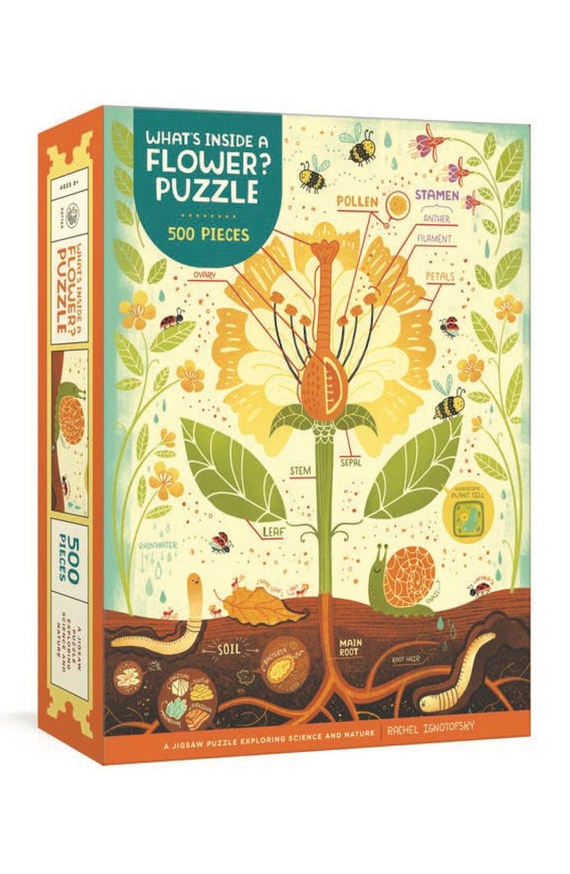 What's Inside a Flower? 500 - Piece Educational Jigsaw Puzzle | Foxy's - Foxy’s