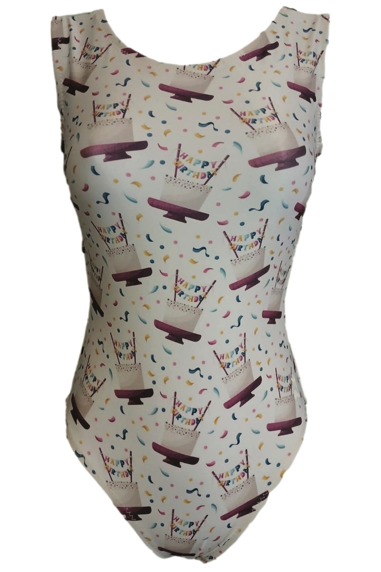 Confetti Cake Happy Birthday Gymnastics Leotard - Foxy’s
