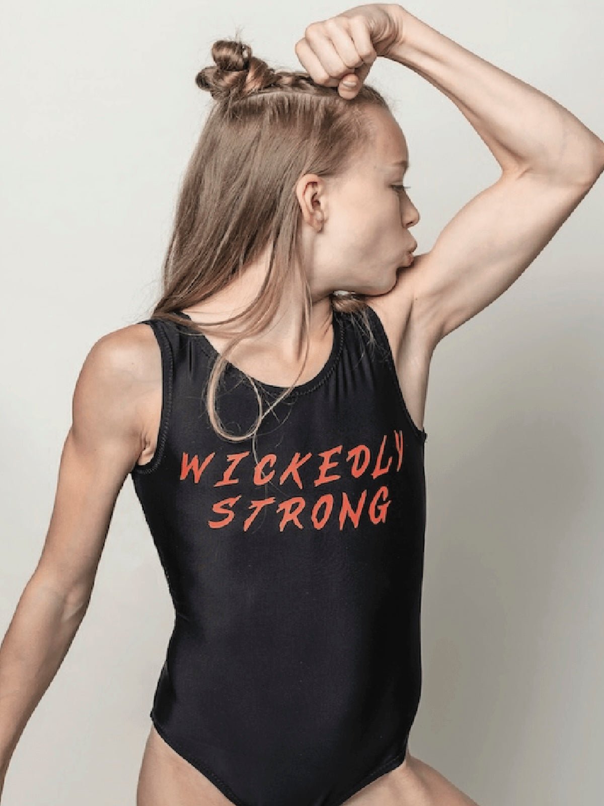 Wickedly Strong Perfect for Halloween Black Gymnastics Leotard - Foxy’s