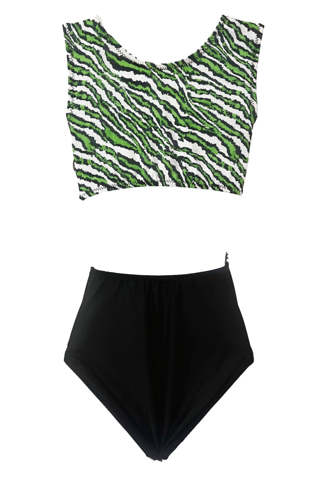 Wild Lime Open-Back Tank Gymnastics Leotard