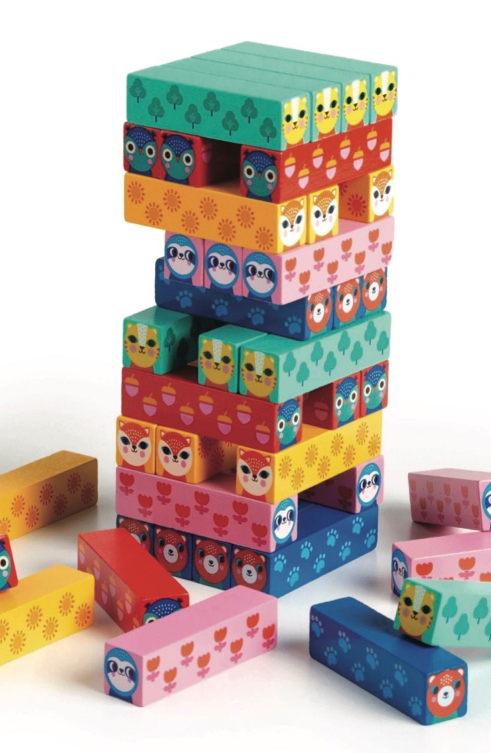 Wild Wobble! Wooden Tumbling Tower - Foxy’s