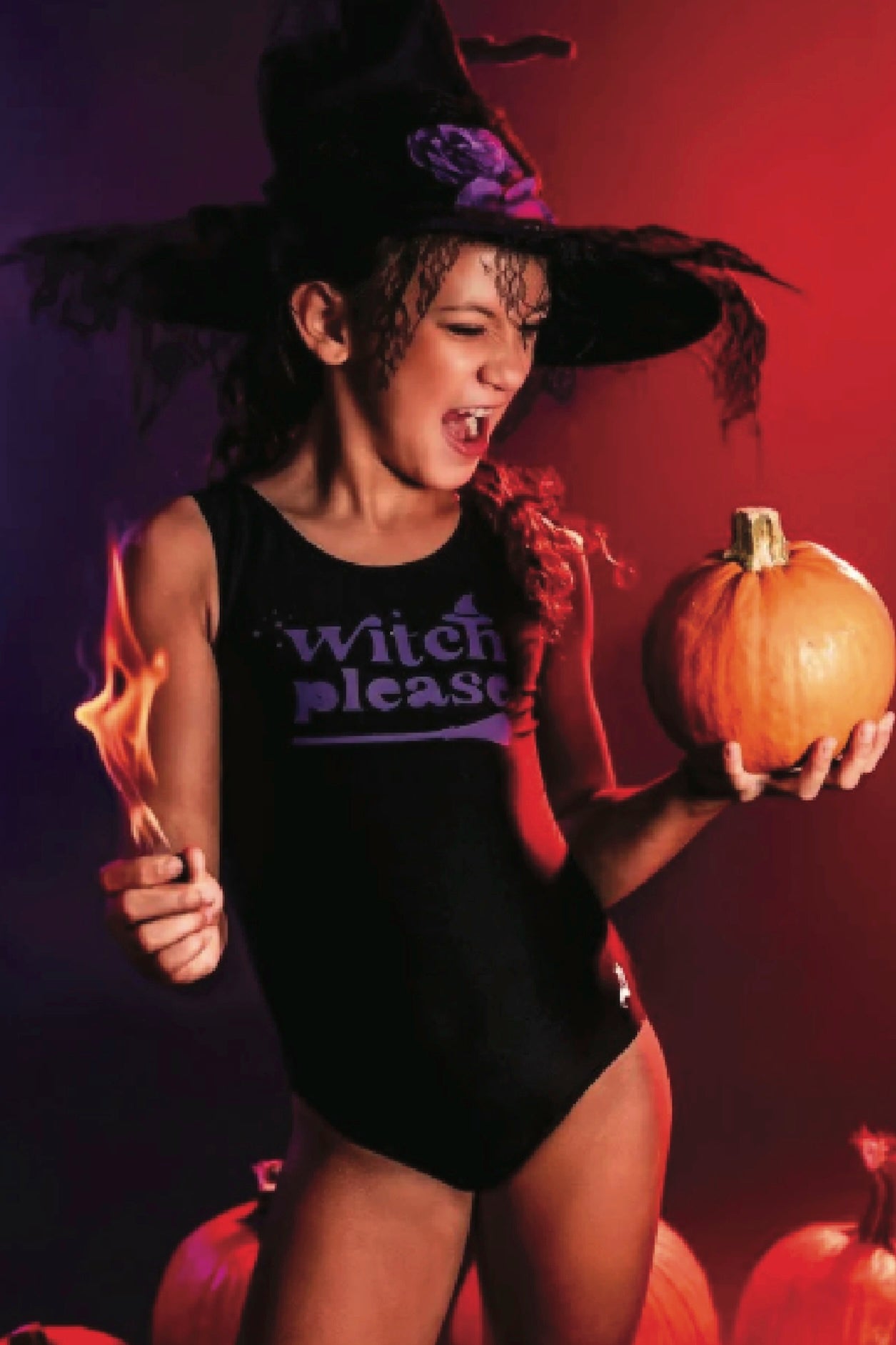 Witch, Please Halloween Gymnastics Leotard (witch or witchout the witch hat) - Foxy’s