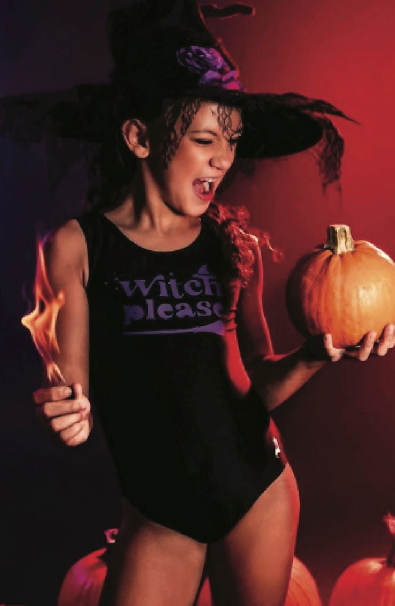 Witch, Please Halloween Gymnastics Leotard (witch or witchout the witch hat) - Foxy’s