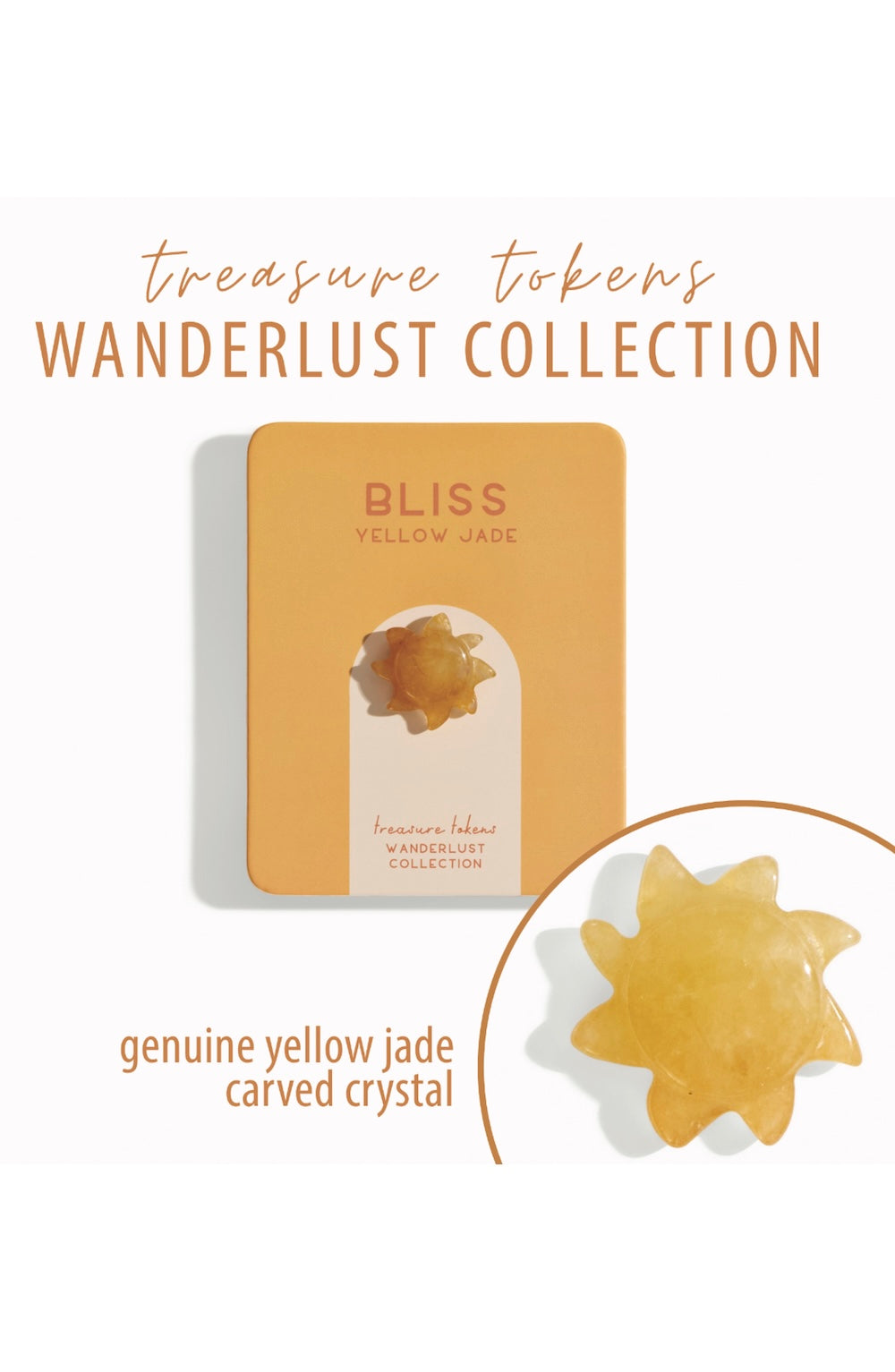 Yellow Jade Crystal Sun | Treasure Tokens: Wanderlust BLISS