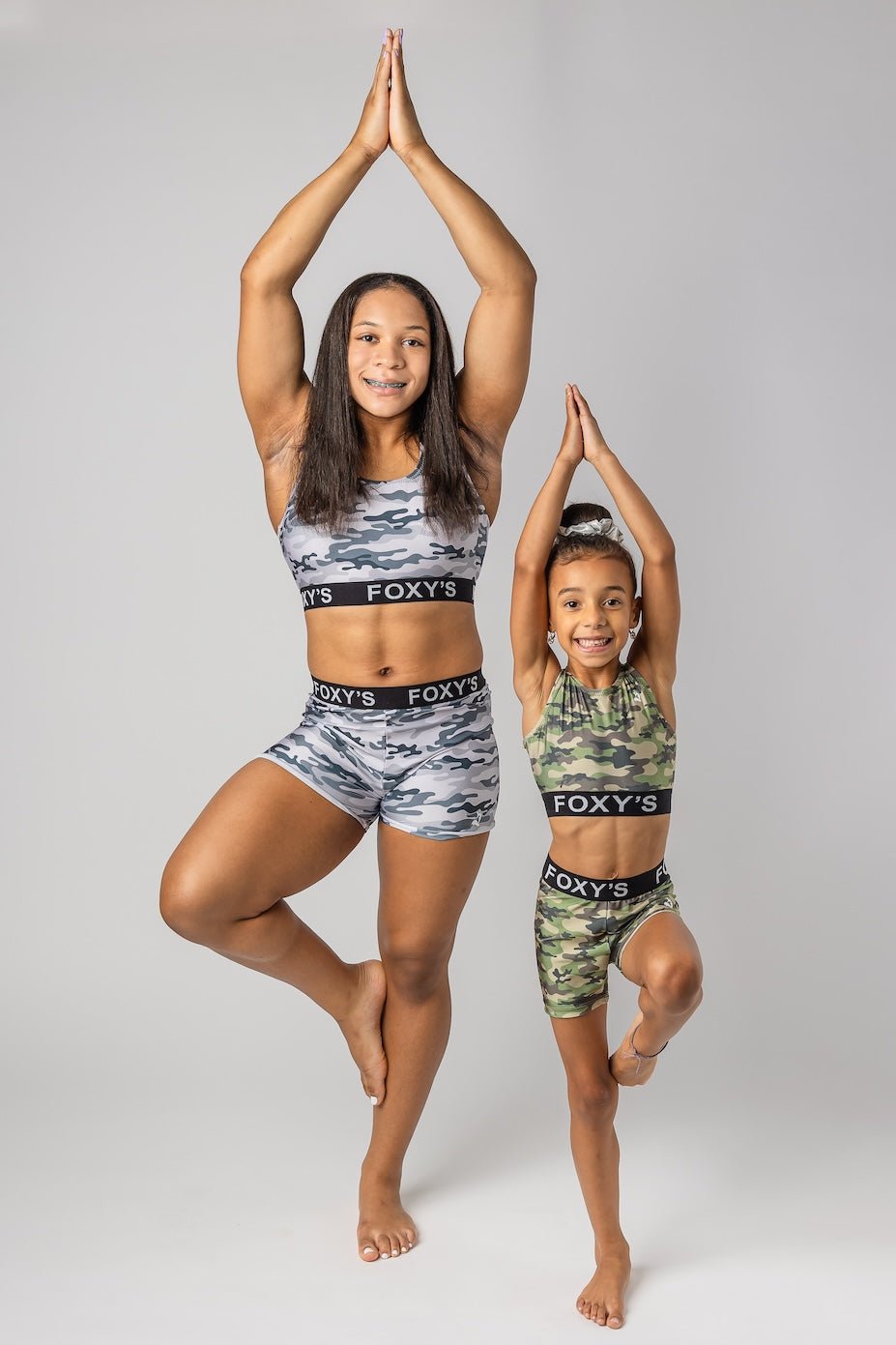 2-Piece Banded Yoga Activewear Set | Camo Green - Foxy’s