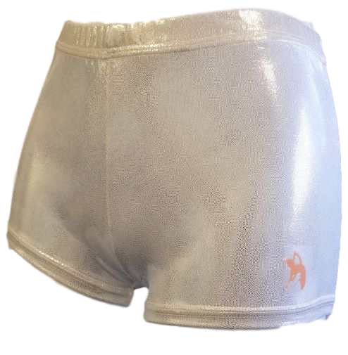 White Shiny Gym Shorts