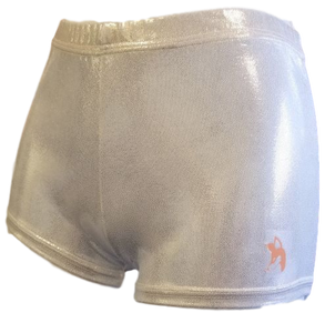 White Shiny Gym Shorts