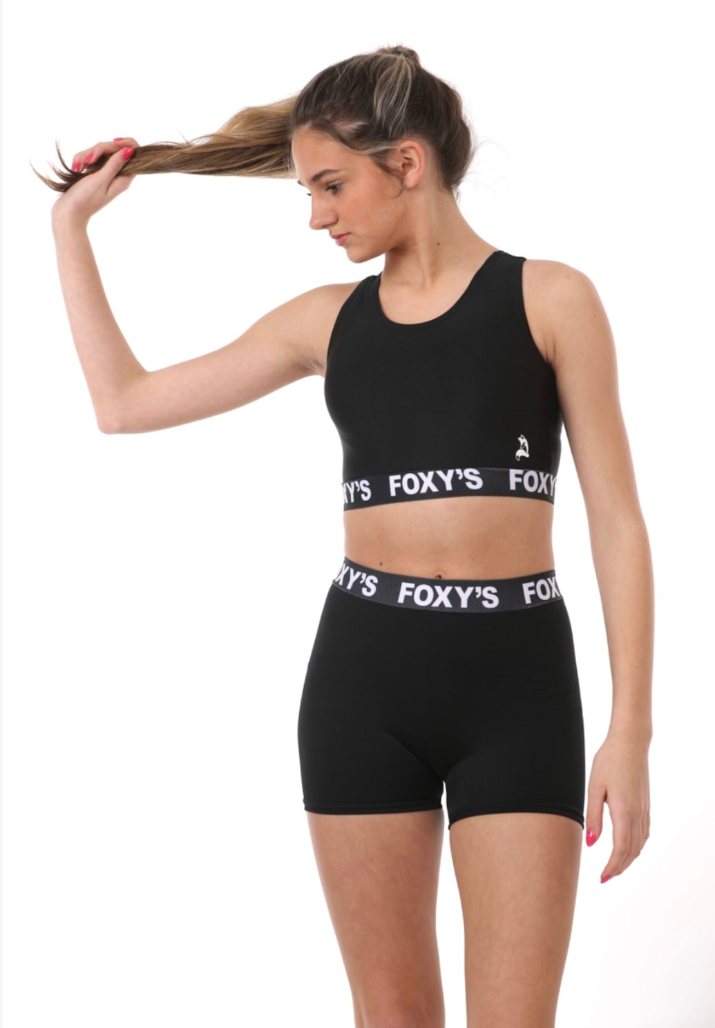 NEW Foxy's Banded 4" Black Lycra Performance Shorts