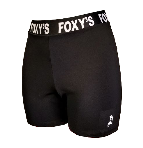 NEW Foxy's Banded 4" Black Lycra Performance Shorts